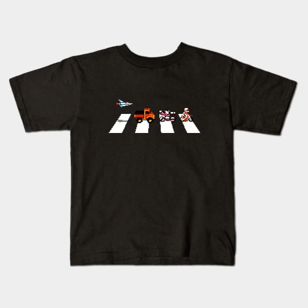 8-Bit Road (Vehicles) Kids T-Shirt by CCDesign